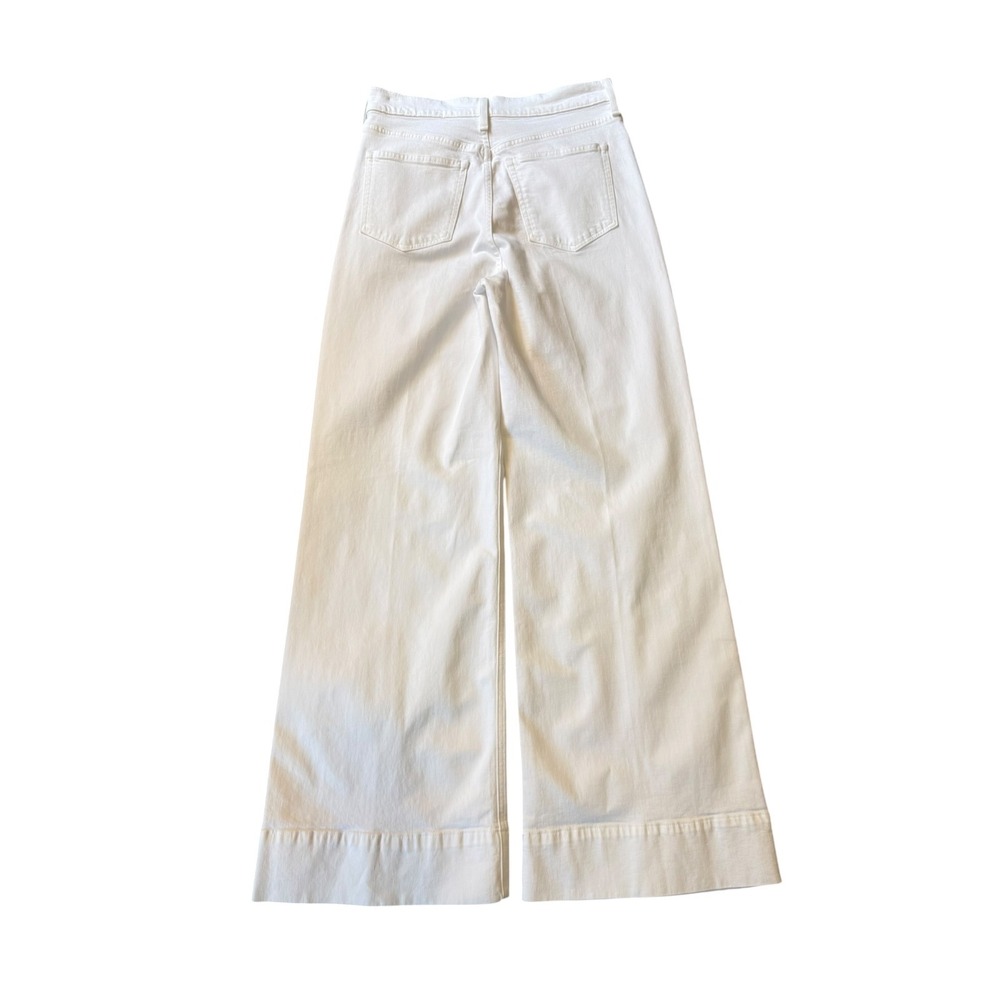 J.Crew Womens White Wide Leg Trouser Jeans High Rise Stretch BM338 Size 6 28 - Picture 3 of 7